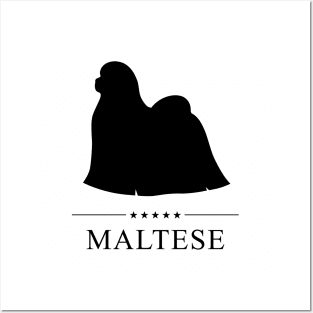 Maltese Black Silhouette Posters and Art